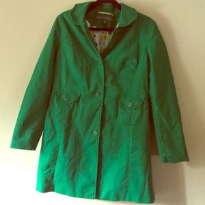 Green trench coat